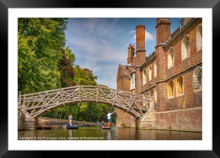 The Mathematical Bridge Framed Mounted Print by Viv Thompson