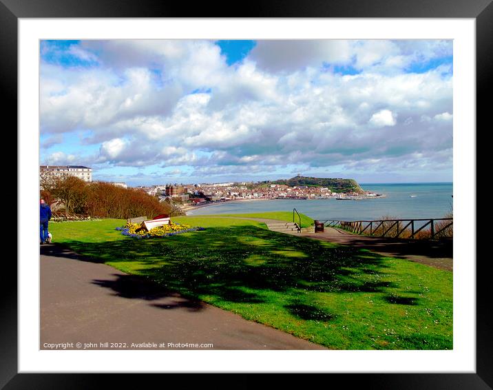 Scarborough South bay From the Cliff gardens. Framed Mounted Print by john hill