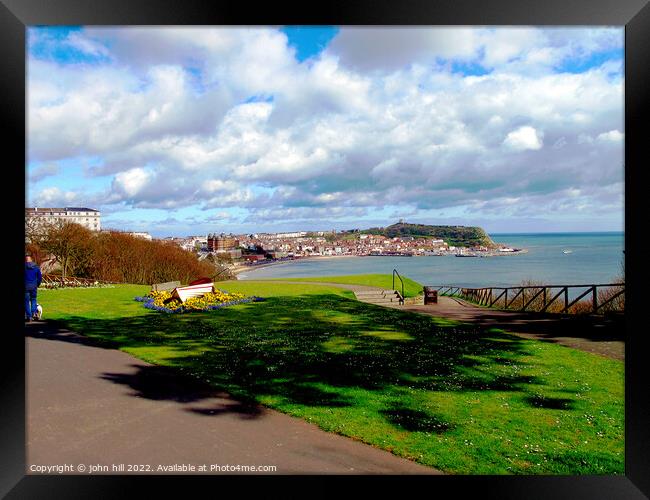 Scarborough South bay From the Cliff gardens. Framed Print by john hill