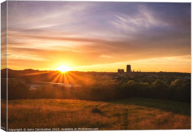 Sunny day at Durham Canvas Print by Gary Clarricoates
