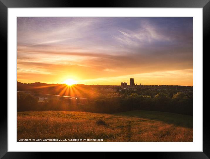 Sunny day at Durham Framed Mounted Print by Gary Clarricoates