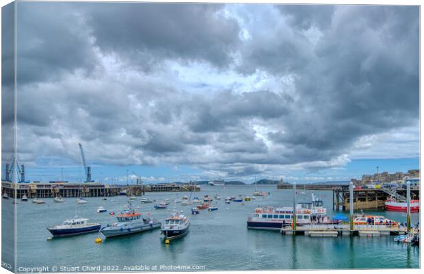 St. Peter Port Guernsey Canvas Print by Stuart Chard