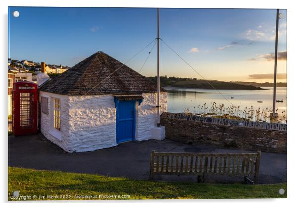 The Old Fishermen's Shelter, Portscatho Acrylic by Jim Monk