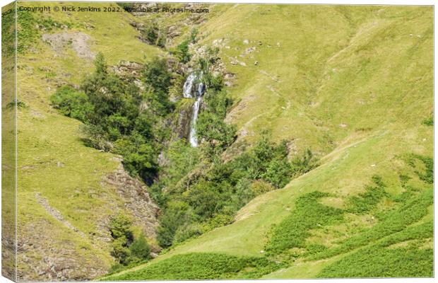 Cautley Spout Waterfall Howgill Fells Cumbria   Canvas Print by Nick Jenkins