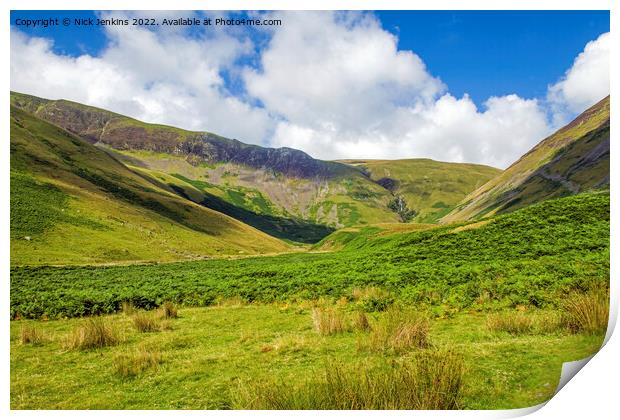 Cautley Spout and Craigs Howgill Fells  Print by Nick Jenkins