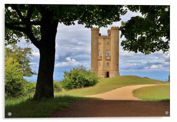 Broadway Tower in the Cotswolds Acrylic by Susan Snow