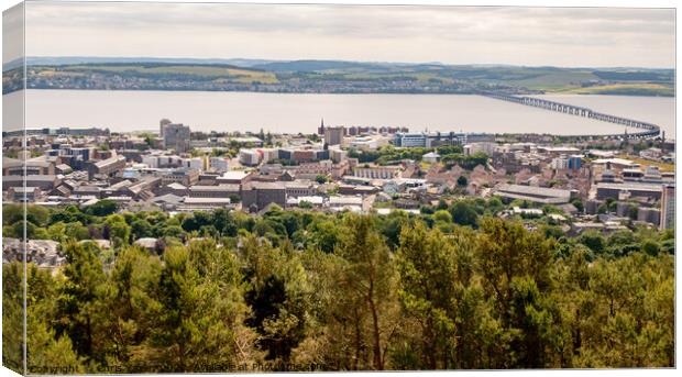 The Dundee skyline and distant River Tay Canvas Print by Chris Yaxley