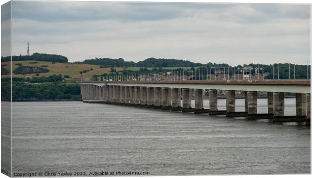 River Tay road bridge in the city of Dundee Canvas Print by Chris Yaxley