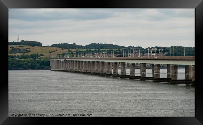 River Tay road bridge in the city of Dundee Framed Print by Chris Yaxley