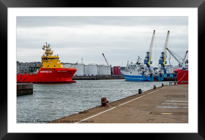 Aberdeen Port Framed Mounted Print by Chris Yaxley