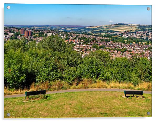 The Bole Hills View, Crookes, Sheffield Acrylic by Darren Galpin