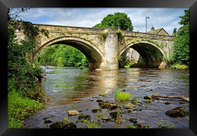 The Green Bridge and River Swale, Richmond Framed Print by Darren Galpin