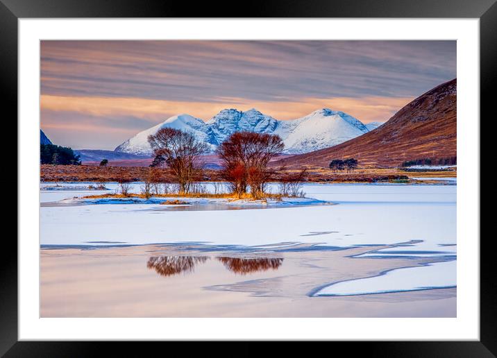 Loch Droma and An Tellach Framed Mounted Print by John Frid