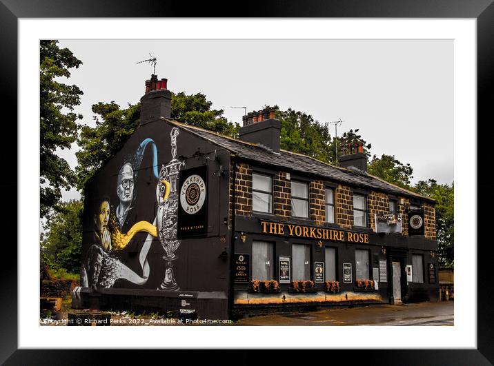 Yorkshire Pubs - wall art Framed Mounted Print by Richard Perks