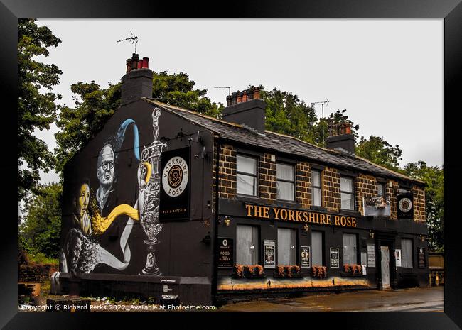 Yorkshire Pubs - wall art Framed Print by Richard Perks