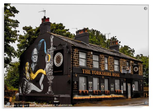 Yorkshire Pubs - wall art Acrylic by Richard Perks