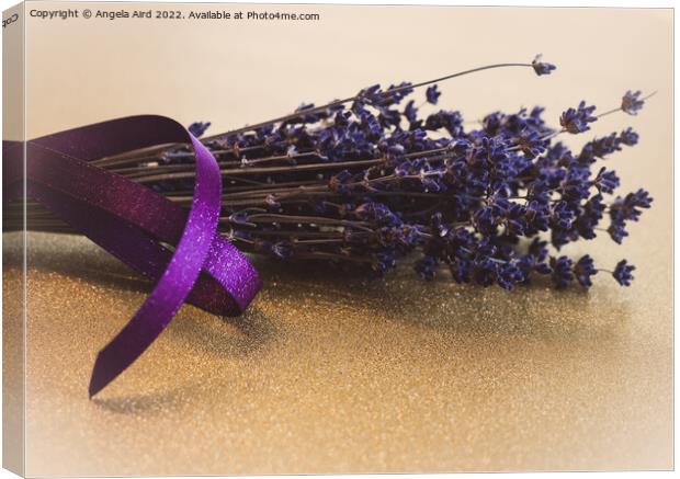 Lavender Bouquet. Canvas Print by Angela Aird