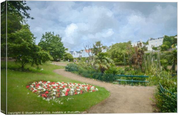 Candie Gardens Guernsey Canvas Print by Stuart Chard