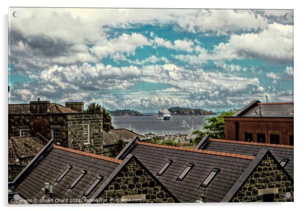 St peter Port Guernsey Acrylic by Travel and Pixels 