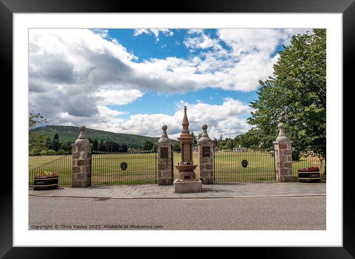 Aboyne Park entrance, Aberdeenshire Framed Mounted Print by Chris Yaxley