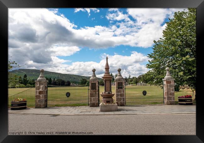 Aboyne Park entrance, Aberdeenshire Framed Print by Chris Yaxley