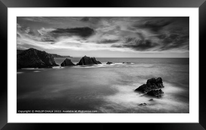 Storm brewing at Hartland quay 755  Framed Mounted Print by PHILIP CHALK