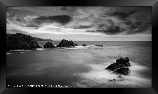 Storm brewing at Hartland quay 755  Framed Print by PHILIP CHALK