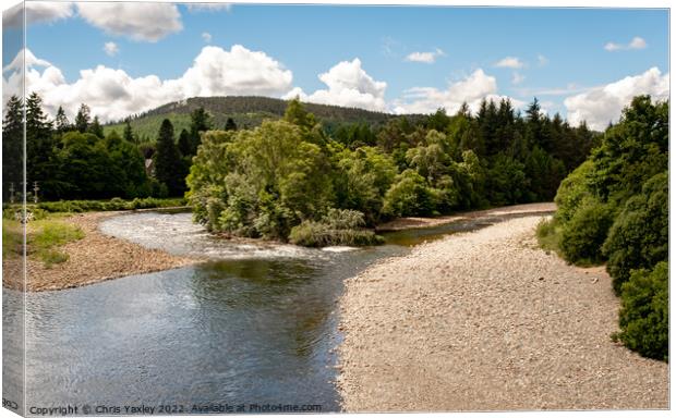 The River Dee, Aberdeenshire Canvas Print by Chris Yaxley