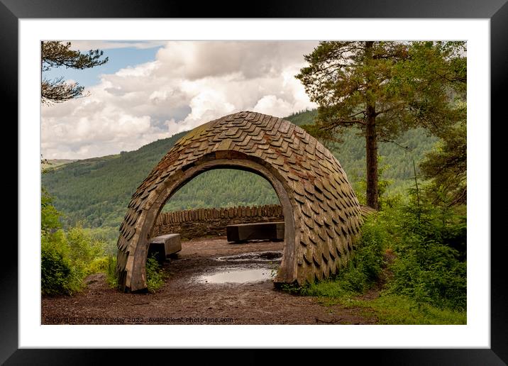 Pine Cone lookout point in Dunkeld, Perthshire Framed Mounted Print by Chris Yaxley