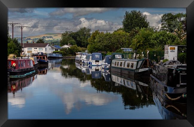 Tranquility on the Leeds Liverpool Canal in Bingle Framed Print by Ros Crosland