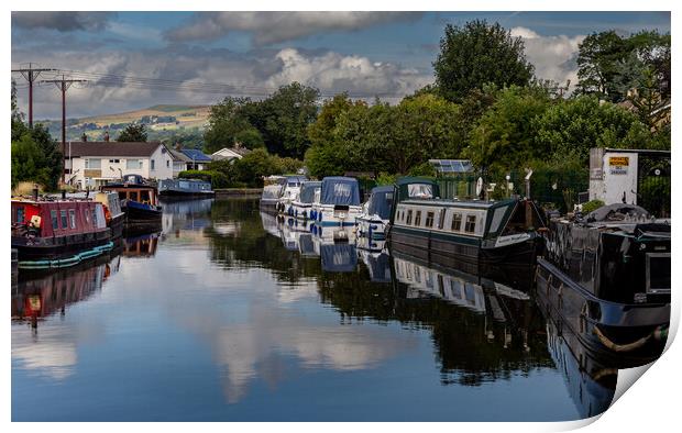 Tranquility on the Leeds Liverpool Canal in Bingle Print by Ros Crosland