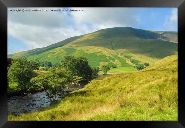 River Rawthey Howgill Fells in Summer  Framed Print by Nick Jenkins