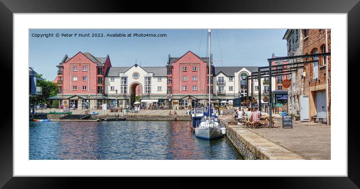 Exeter Ship Canal Basin Framed Mounted Print by Peter F Hunt
