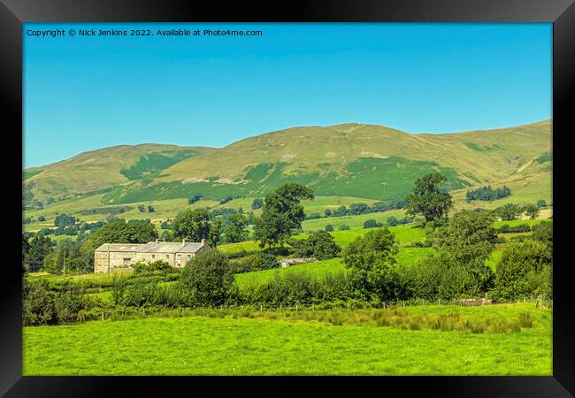 Winder and Crook Howgill Fells Cumbria Framed Print by Nick Jenkins