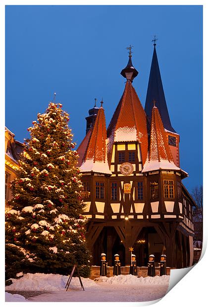 Christmas in Michelstadt Print by Thomas Schaeffer