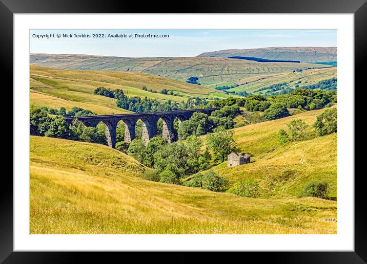 Dent Railway Viaduct Upper Dentdale  Framed Mounted Print by Nick Jenkins