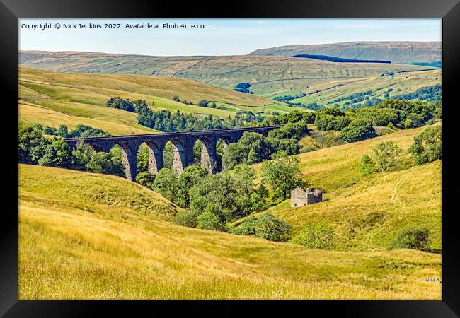 Dent Railway Viaduct Upper Dentdale  Framed Print by Nick Jenkins