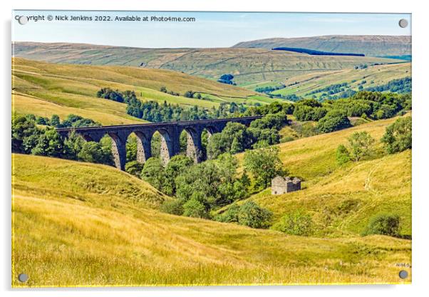 Dent Railway Viaduct Upper Dentdale  Acrylic by Nick Jenkins