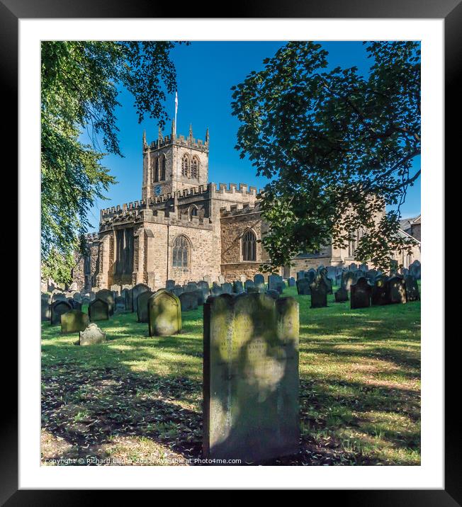 St Marys Parish Church, Barnard Castle, Teesdale Framed Mounted Print by Richard Laidler