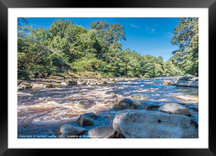 The River Tees below Egglestone Abbey, Barnard Castle, Teesdale Framed Mounted Print by Richard Laidler