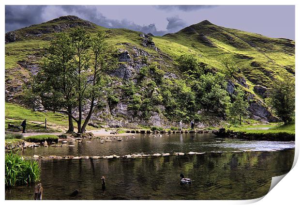 River Dove at Dovedale Print by Darren Burroughs