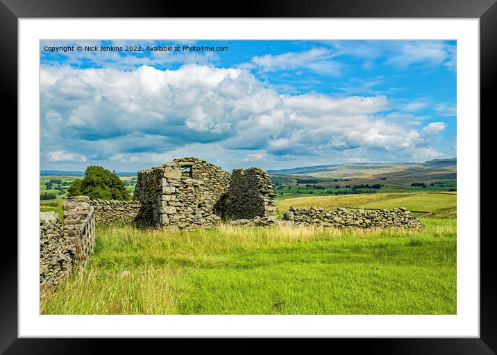 Derelict Old Barn in Artle Garth Cumbria Framed Mounted Print by Nick Jenkins