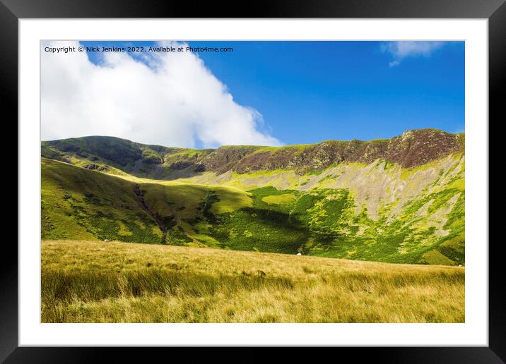 Cautley Crags in the Howgill Fells  Framed Mounted Print by Nick Jenkins