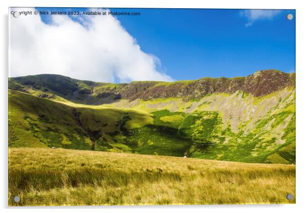 Cautley Crags in the Howgill Fells  Acrylic by Nick Jenkins