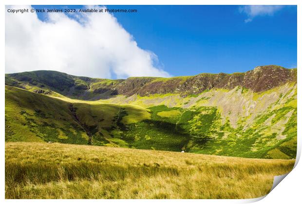 Cautley Crags in the Howgill Fells  Print by Nick Jenkins
