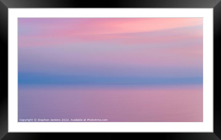 ICM Sunset 10 Framed Mounted Print by Stephen Jenkins