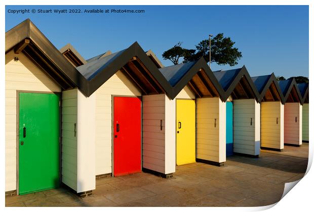 Swanage Beach Huts Print by Stuart Wyatt