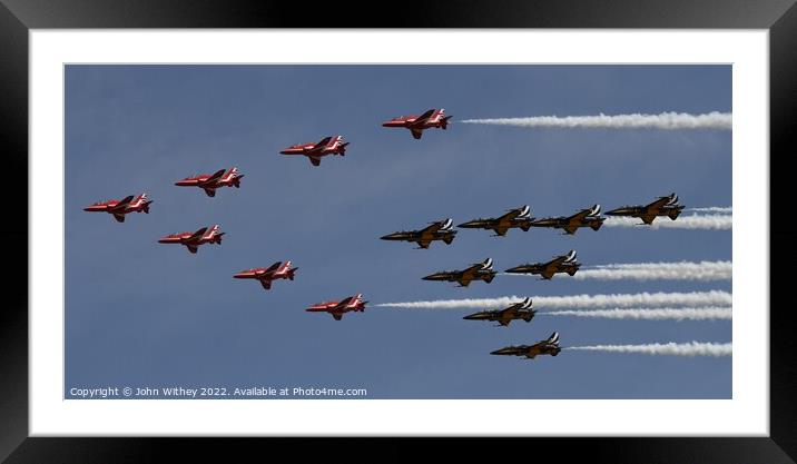 Red Arrows & Black Eagles Framed Mounted Print by John Withey