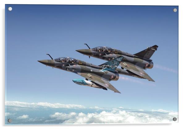 French Air Force Mirage 2000 Acrylic by Simon Westwood