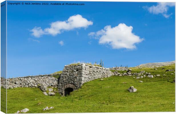 Lime Kiln off the Uldale Road Cumbria Canvas Print by Nick Jenkins
